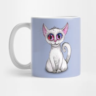 Cute white cat Mug